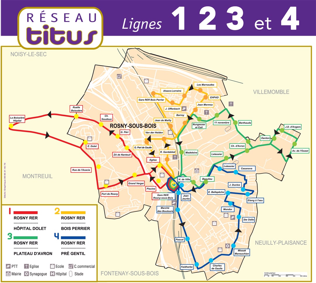 Horaire Titus Ligne 1 Rosny Sous Bois Le Titus
